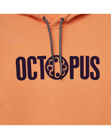 Octopus Sweatshirt Outiline Logo Hoodie Peach