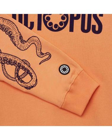 Octopus Sweatshirt Outiline Logo Hoodie Peach