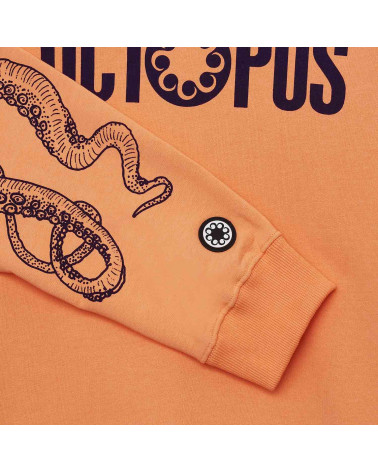 Octopus Sweatshirt Outiline Logo Hoodie Peach