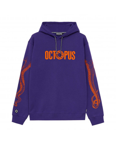 Octopus Sweatshirt Outiline Logo Hoodie Purple