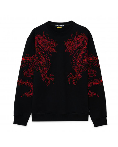 Iuter Felpa Dragon Crewneck Black