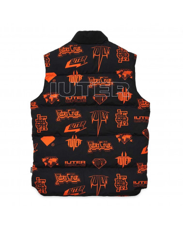 Iuter Smanicato Horns Allover Puff Vest Black