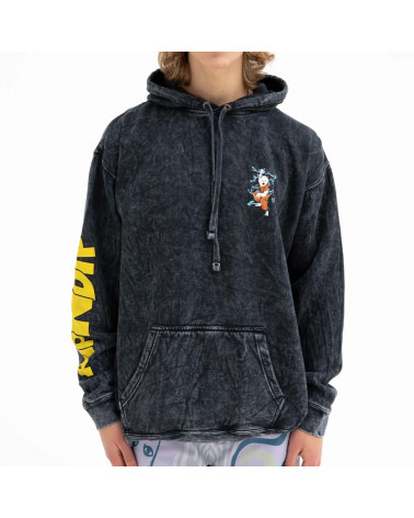 RIPNDIP Felpa Super Sanerm Hoodie (Black Mineral Wash)