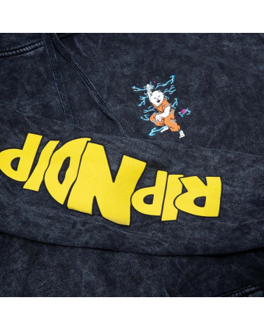 RIPNDIP Felpa Super Sanerm Hoodie (Black Mineral Wash)