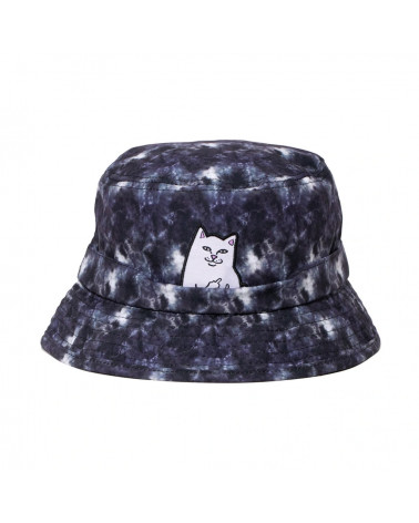 RIPNDIP Lord Nermal Tie Dye Bucket Hat (Black Lightning Wash)