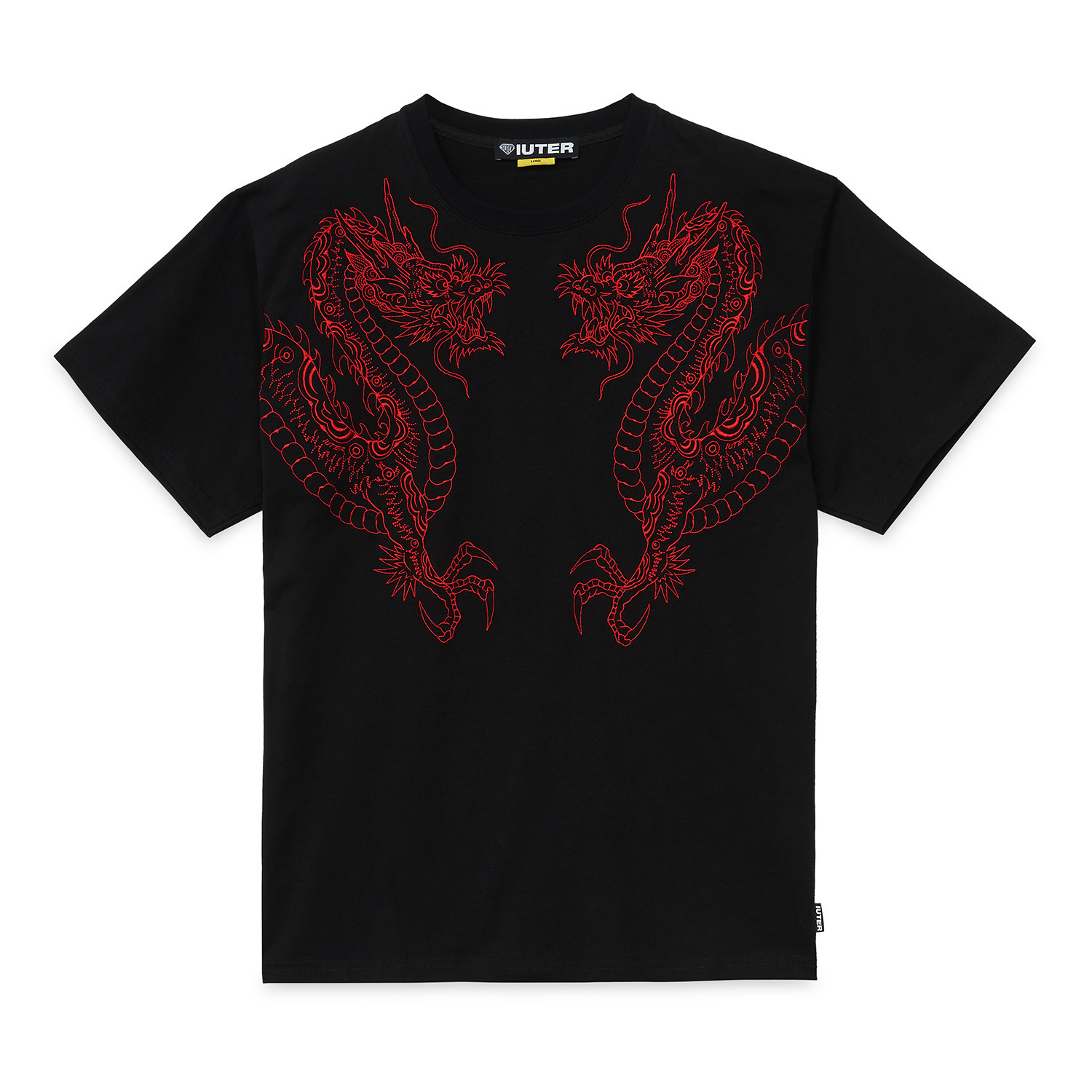 Iuter T-Shirt Dragon Tee Black Negozio Online Iuter Milano