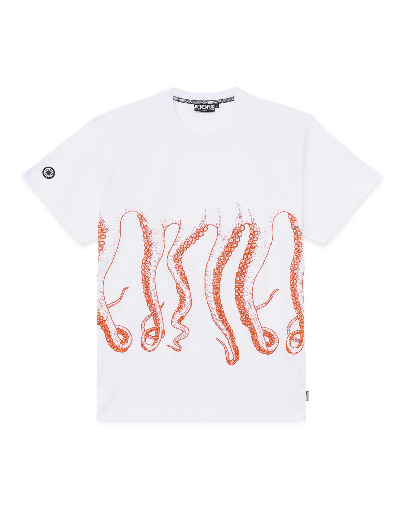 Octopus T-Shirt Outline Tee White