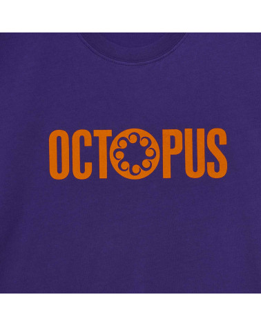 Octopus T-Shirt Outiline Logo Tee Purple