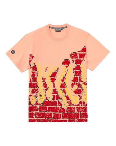 Octopus T-Shirt Bricks Tee Peach