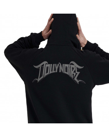 Dolly Noire Felpa Lettering 3D Hoodie Over Black