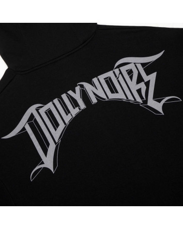 Dolly Noire Sweatshirt Lettering 3D Hoodie Over Black
