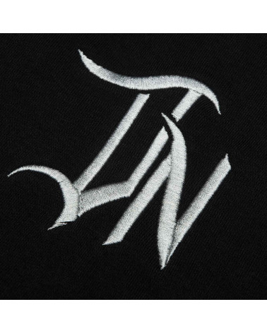 Dolly Noire Felpa Lettering 3D Hoodie Over Black