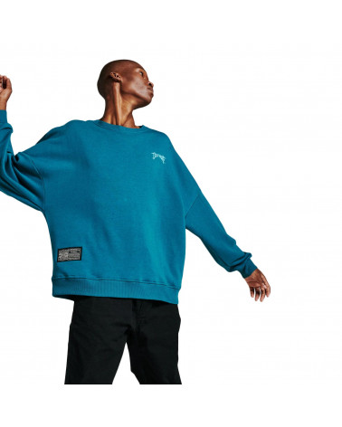 Dolly Noire Sweatshirt Orso Bruno Crewneck Teal Blue