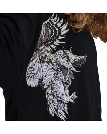 Dolly Noire Felpa Gufo Reale Crewneck Black