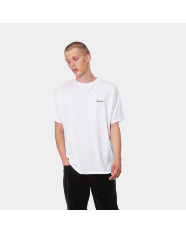 Carhartt Wip Script Embroidery T-Shirt - White/Black