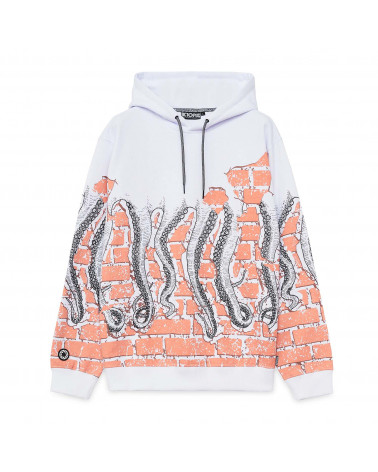 Octopus Felpa Bricks Hoodie White