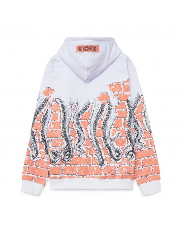 Octopus Felpa Bricks Hoodie White