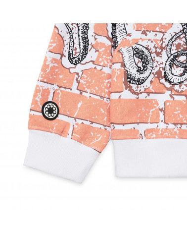 Octopus Felpa Bricks Hoodie White