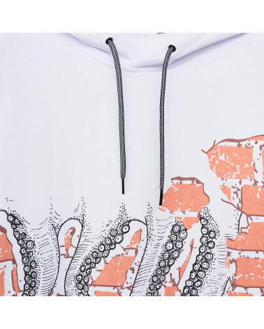 Octopus Felpa Bricks Hoodie White