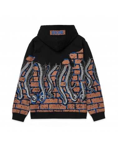 Octopus Felpa Bricks Hoodie Black
