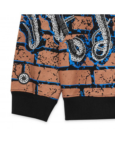 Octopus Felpa Bricks Hoodie Black
