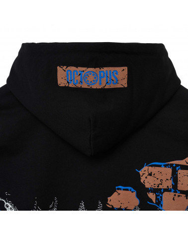 Octopus Felpa Bricks Hoodie Black