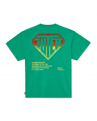Iuter T-Shirt Double Logo Tee Emerald