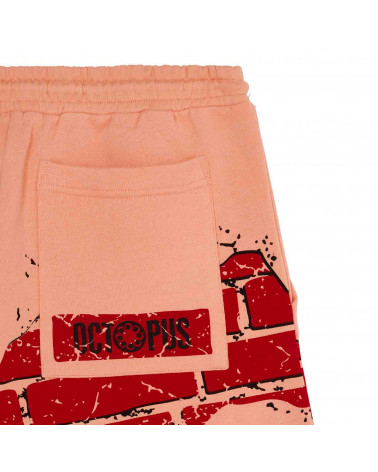 Octopus Bricks Sweatshort Peach