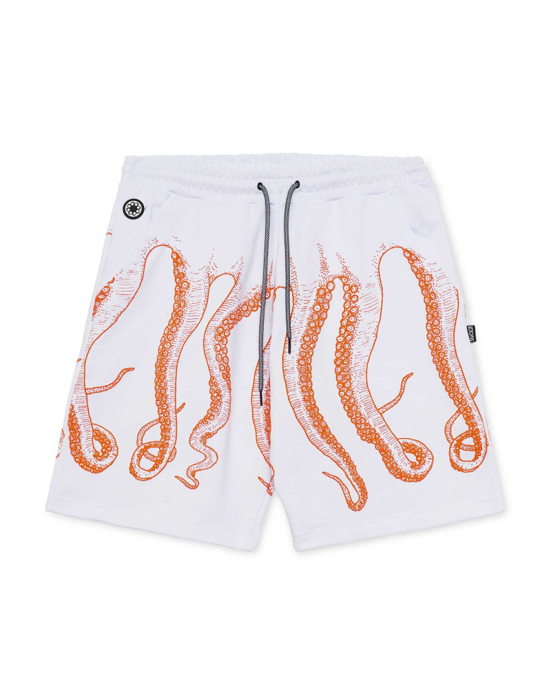 Octopus Outline Sweatshort White