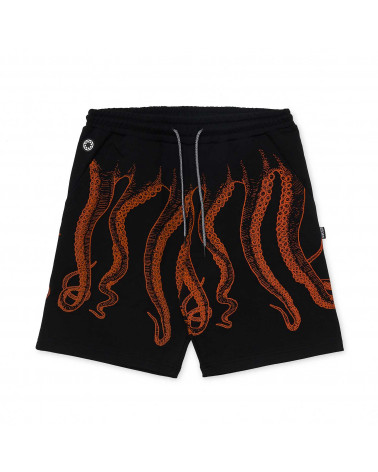 Octopus Pantaloncini Outline Sweatshort Black