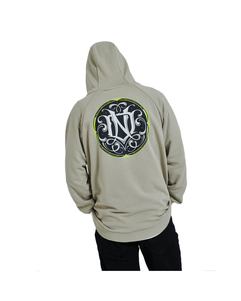 Dolly Noire Felpa Monogramma Hoodie Beige