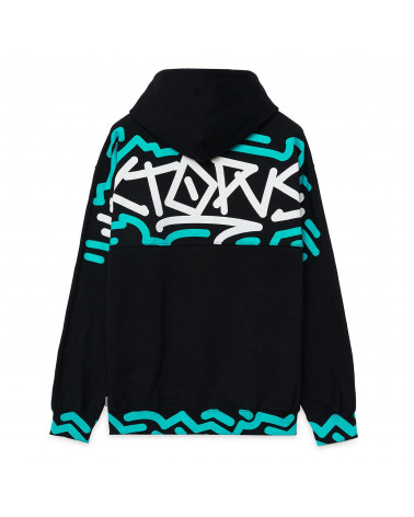 Octopus Felpa Tag Hoodie Black