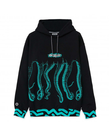 Octopus Felpa Tag Hoodie Black