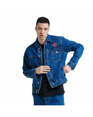 Dolly Noire Rossa Primavera Denim Jacket Classic