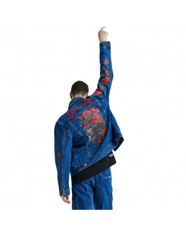 Dolly Noire Rossa Primavera Denim Jacket Classic