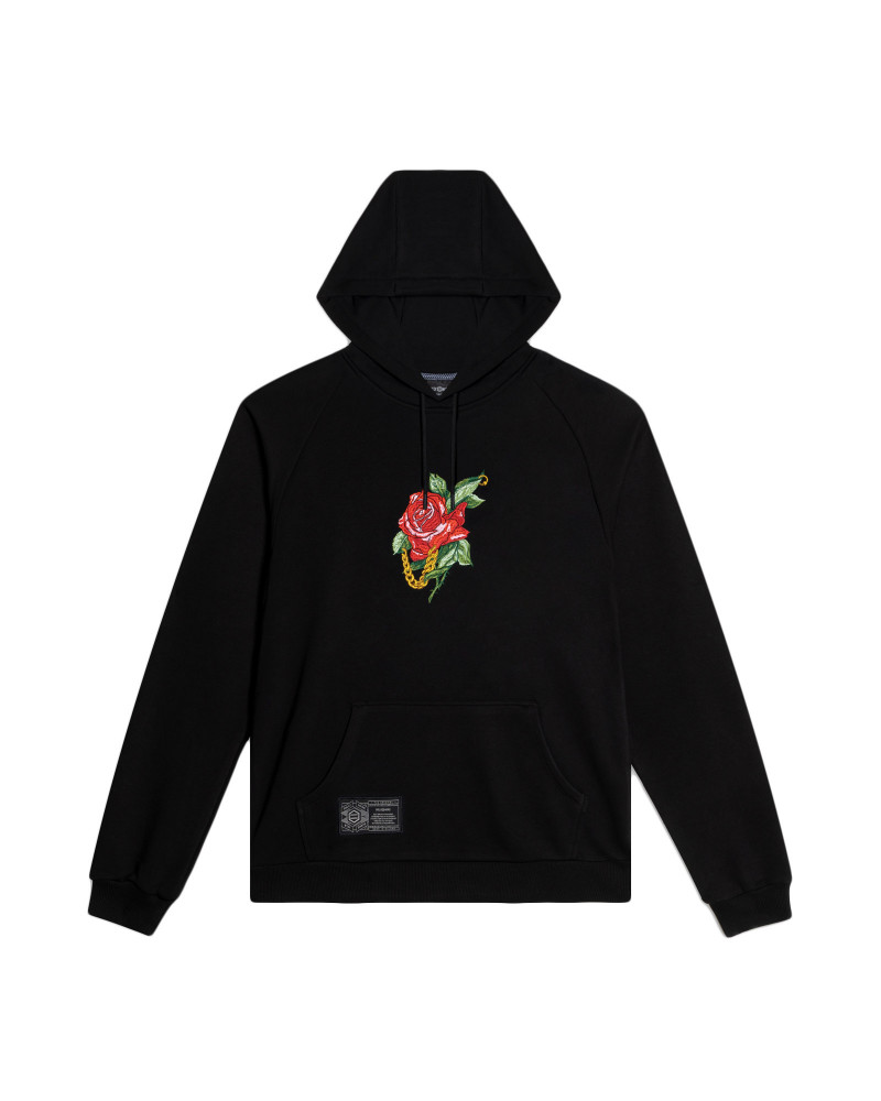 Dolly Noire Swetshirt Rosa Hoodie Black