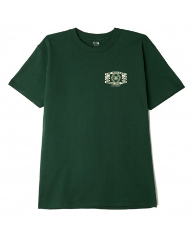 Obey Eyes Open Banner T-Shirt Forest Green