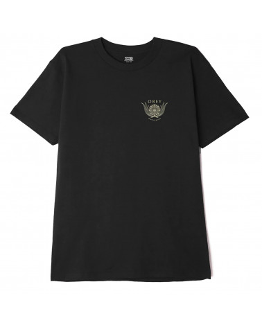 Obey Leaf Crest T-Shirt Black