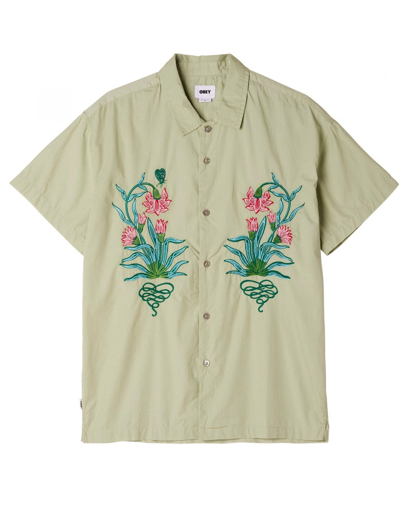 Obey Adored Woven Shirt Cucumber