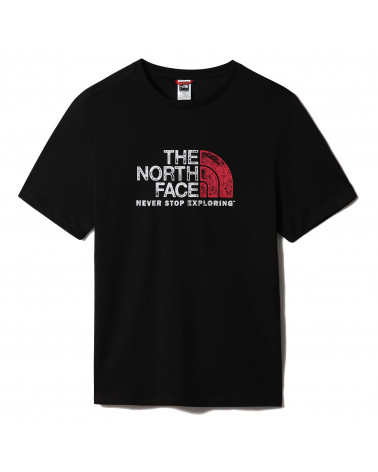 The North Face T-Shirt Rust 2 Black/Brilliant Coral