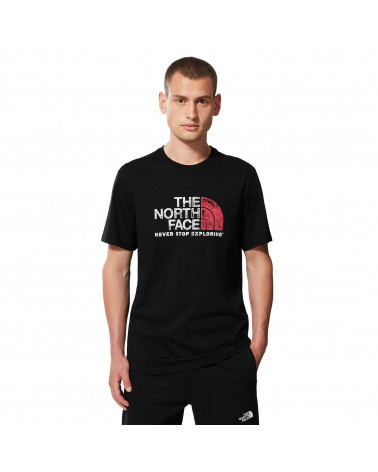 The North Face T-Shirt Rust 2 Black/Brilliant Coral