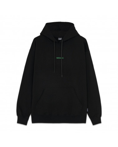 Propaganda Sweatshirt Ribs Hoodie Black/Green