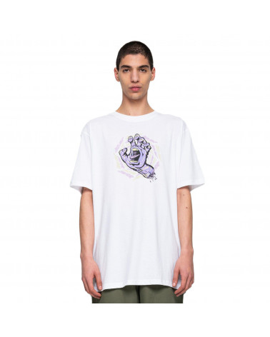 Santa Cruz Spiral Strip Hand T-Shirt White