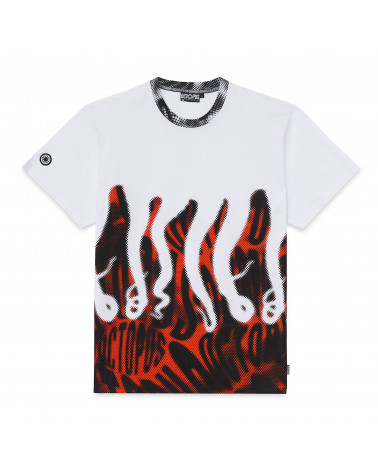Octopus T-Shirt Halftone Woodie White