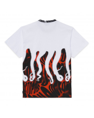 Octopus T-Shirt Halftone Woodie White