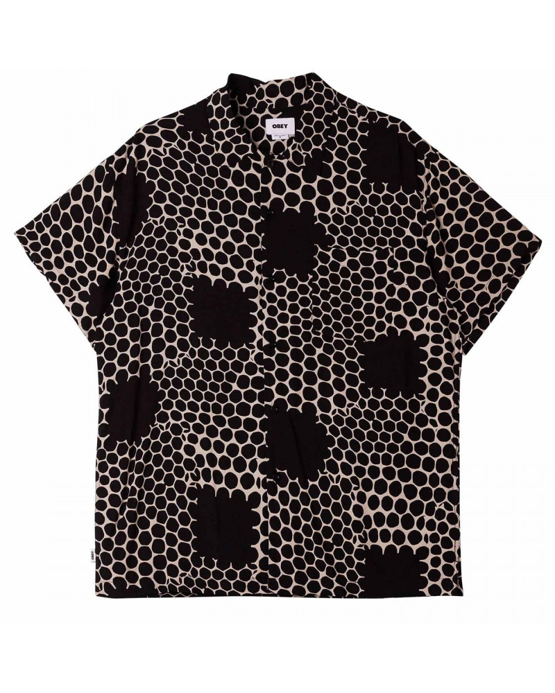 Obey Honeycomb Woven Shirt Black