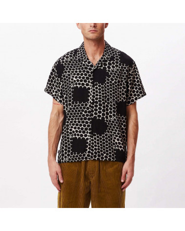 Obey Camicia Honeycomb Woven Shirt Black