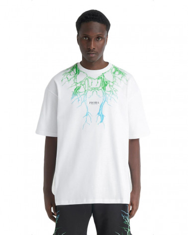 Phobia T-Shirt White Green/ Lightblue Lightning