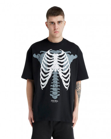 Phobia T-Shirt Black/White Skeleton