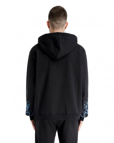 Phobia Sweatshirt Black Hoodie Blue/Light Blue Lightning